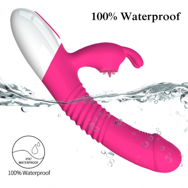 Wibrator  Silicone Vibrator USB 7 Powerful Licking and Thrusting Modes - obrazek 7