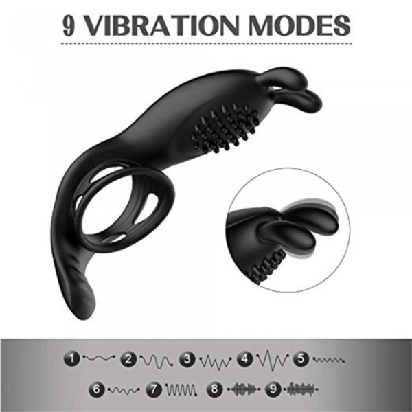 RabbitVibration Cock Ring with remote - obrazek 7