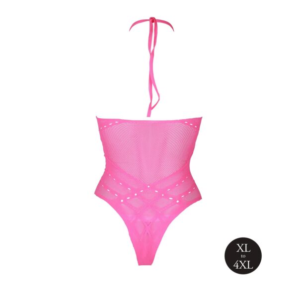 Body with Halter Neck   Neon Pink   XL/XXXXL - obrazek 7