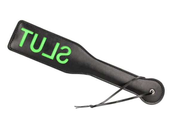 Slut Paddle   Glow in the Dark   Black/Neon Green - obrazek 7