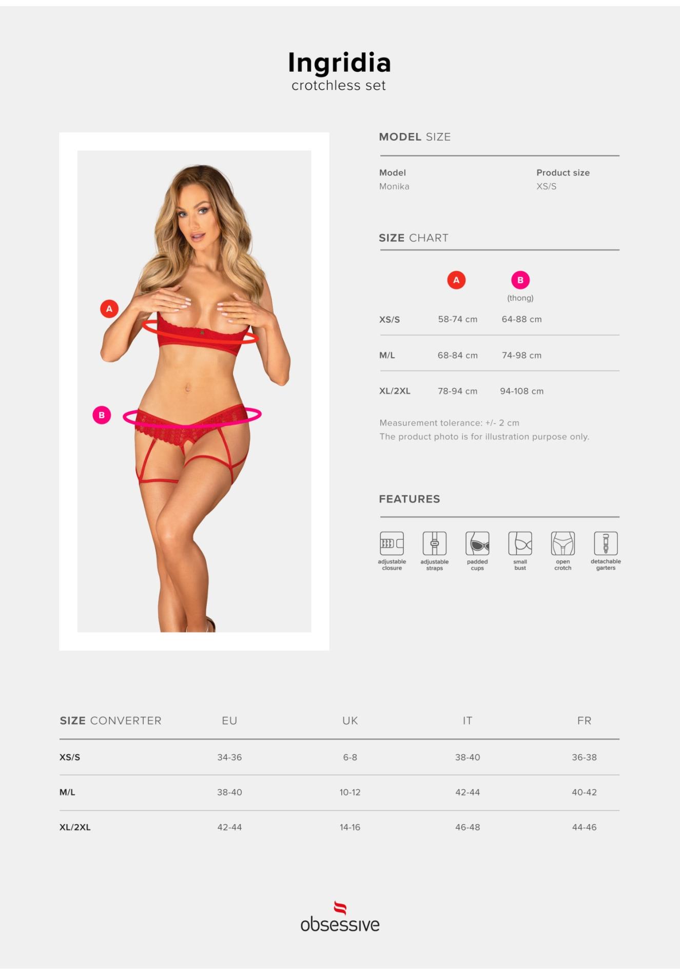 Ingridia komplet 2 częściowy otwarty XS/S - obrazek 7