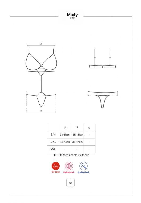 Bielizna Mixty body czarne  S/M - obrazek 7