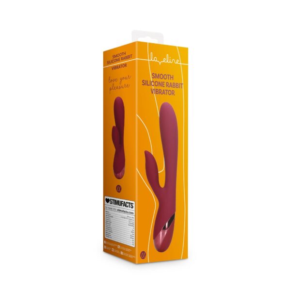 Smooth Silicone Rabbit Vibrator   Dark Cherry - obrazek 7