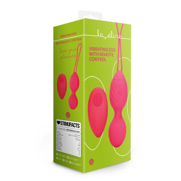 Vibrating Egg with Remote Control   Strawberry Red - obrazek 7