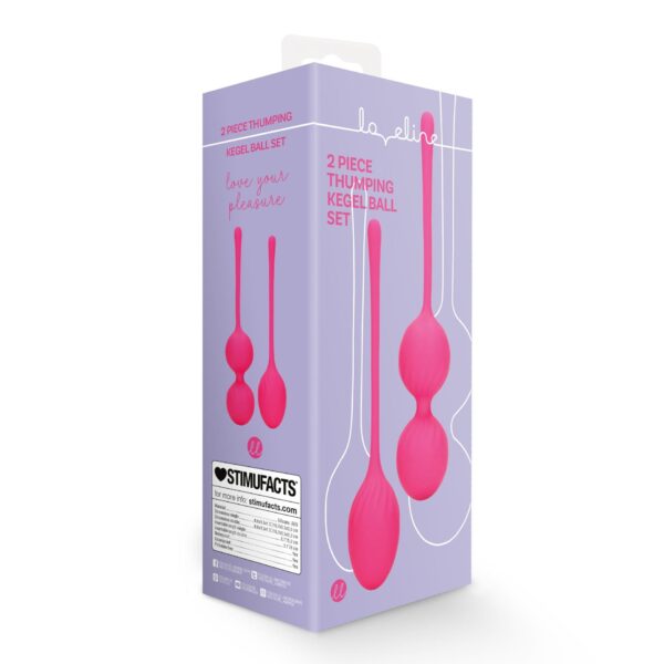 2 Piece Thumping Kegel Ball Set   Wild Strawberry - obrazek 7