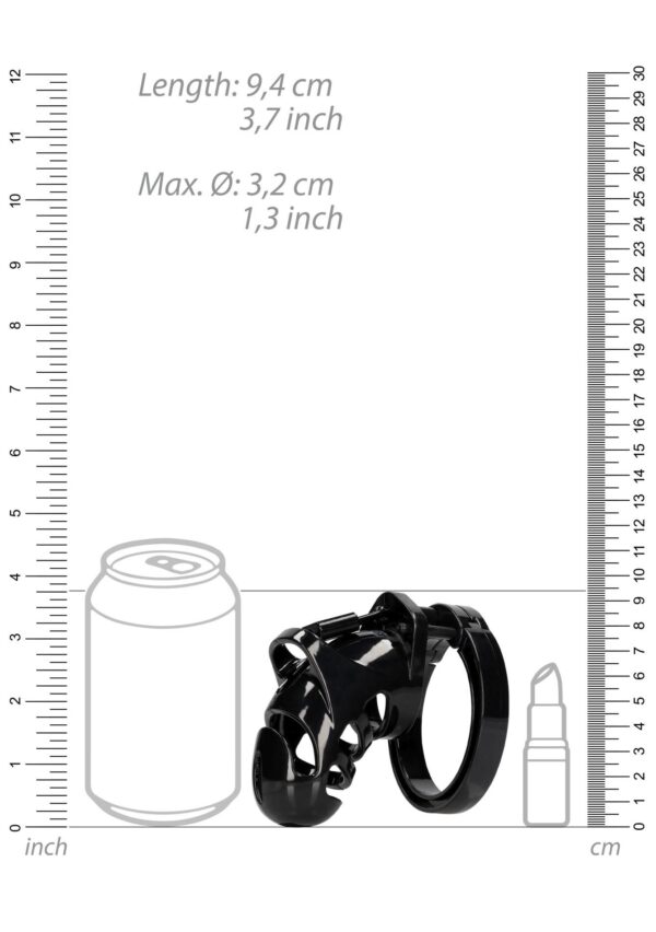 Model 25   Chastity Cage   3.5 / 9 cm   Black - obrazek 7