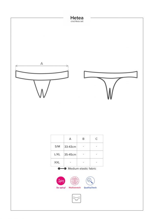 Bielizna Hetea komplet 3 częściowy czerwony L/XL - obrazek 7
