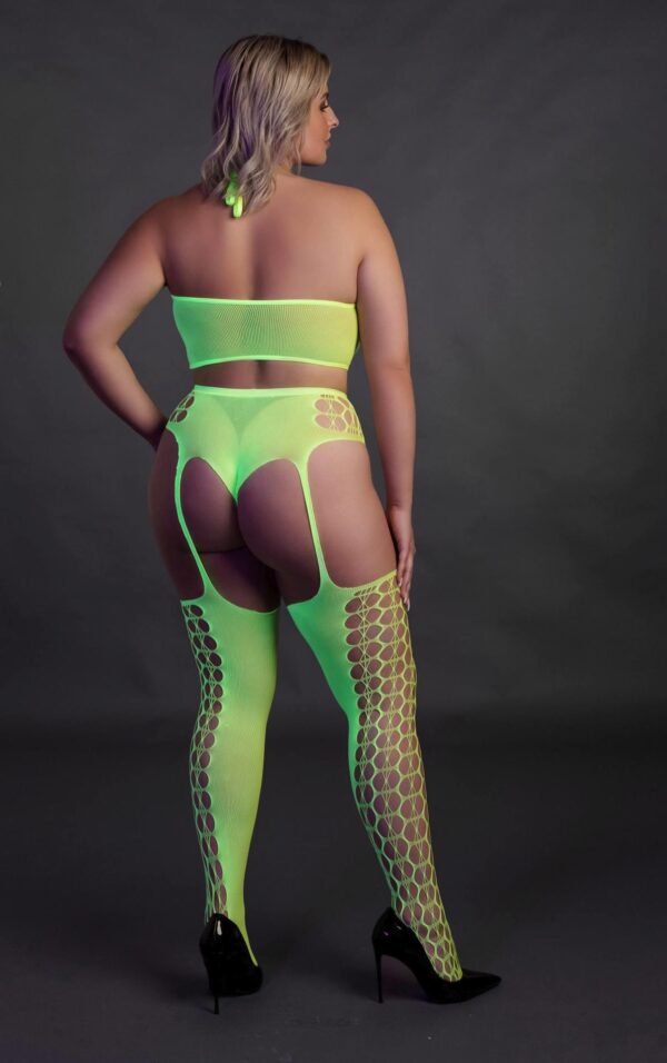 Two Piece with Crop Top and Stockings  XL/XXXXL - obrazek 7