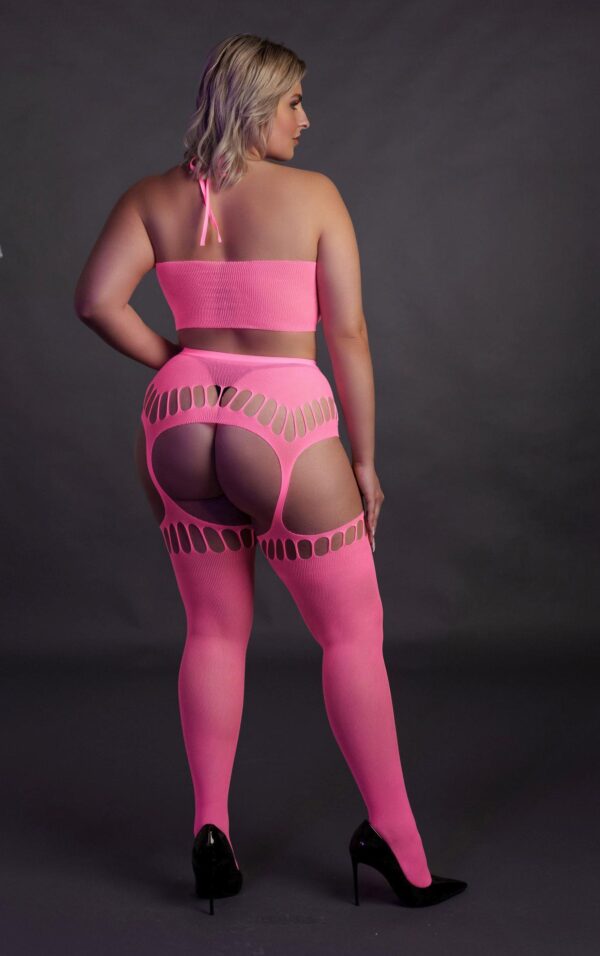 Two Piece with Crop Top and Stockings  XL/XXXXL - obrazek 7