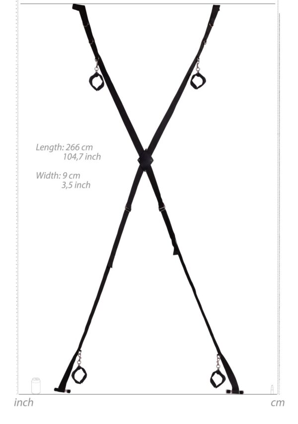 Over the Door Bondage Cross   Black - obrazek 7