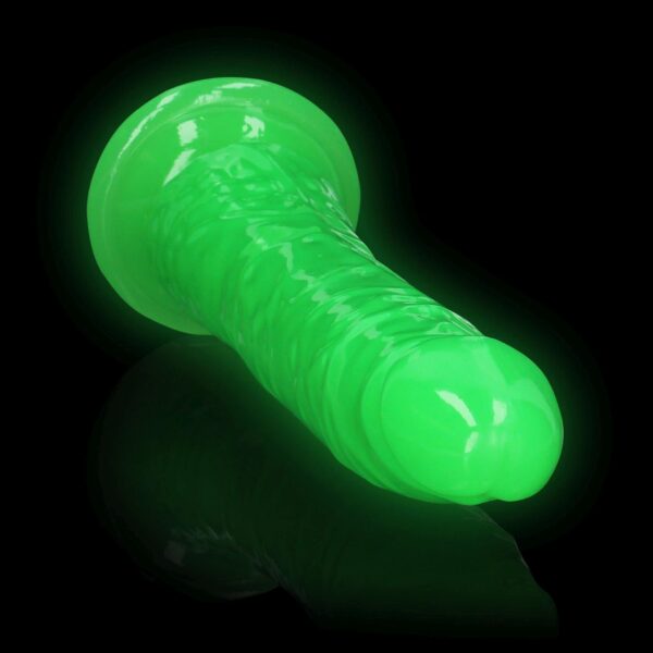 Slim Realistic Dildo with Suction Cup   Glow in the Dark   9 / 22,5 cm - obrazek 7