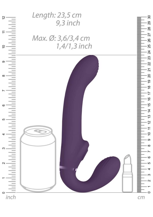 Ai   Dual Vibrating & Air Wave Tickler Strapless Strapon - obrazek 7