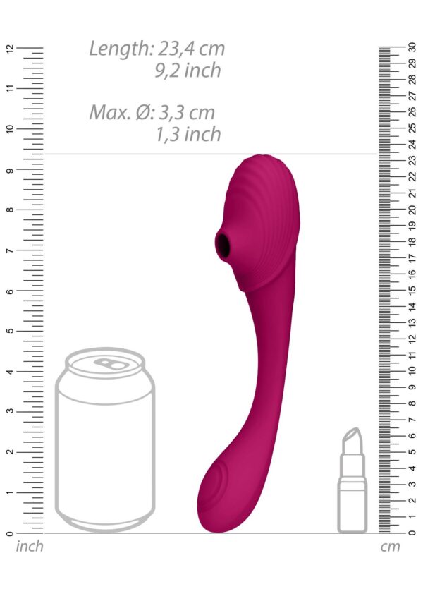 Mirai   Double Ended Pulse Wave & Air Wave Bendable Vibrator - obrazek 7