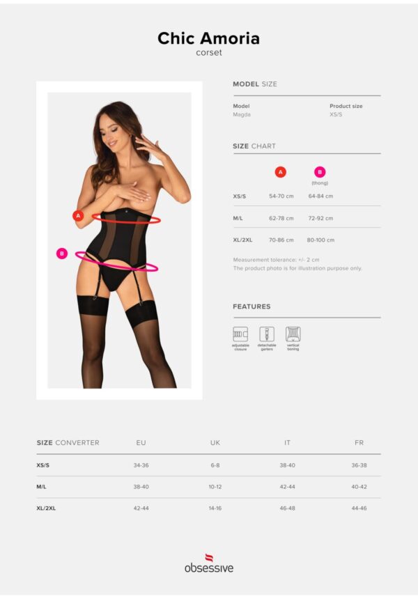 Chic Amoria gorset i stringi   XS/S - obrazek 7
