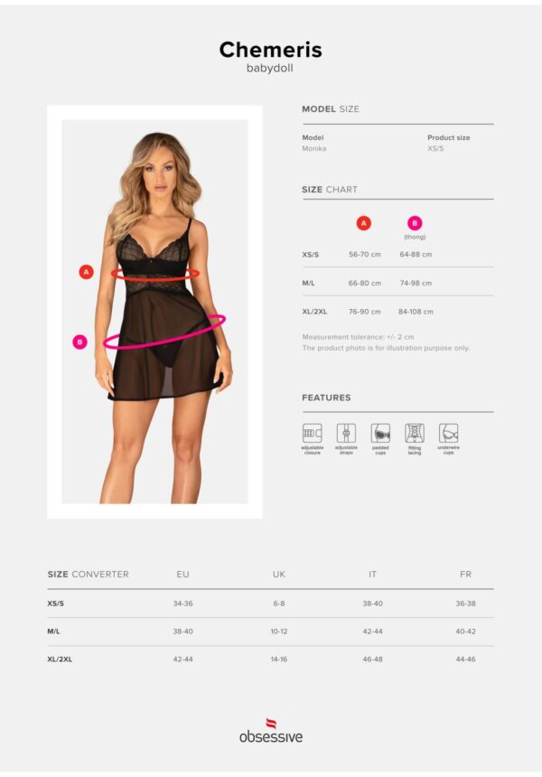 Chemeris babydoll i stringi XL/2XL - obrazek 7