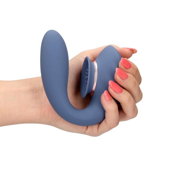 Twitch 3   Rechargeable Vibrator & Suction   Silicone   10 Speed   Blue/Grey - obrazek 7