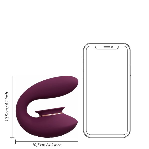 Twitch 3   Rechargeable Vibrator & Suction   Silicone   10 Speed   Burgundy - obrazek 7
