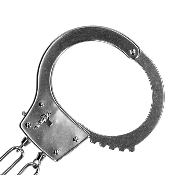 Metal Hand Cuffs   Silver - obrazek 7