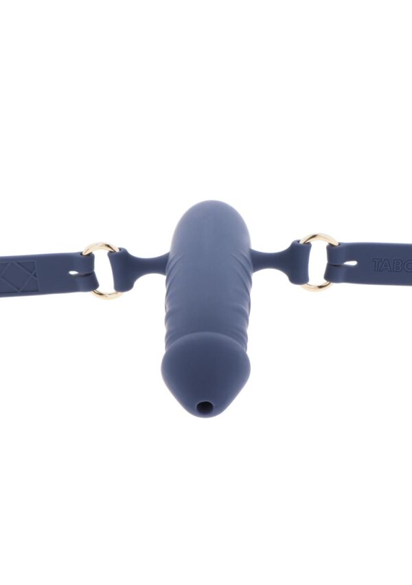 Silicone Breathable Penis Gag Blue - obrazek 7