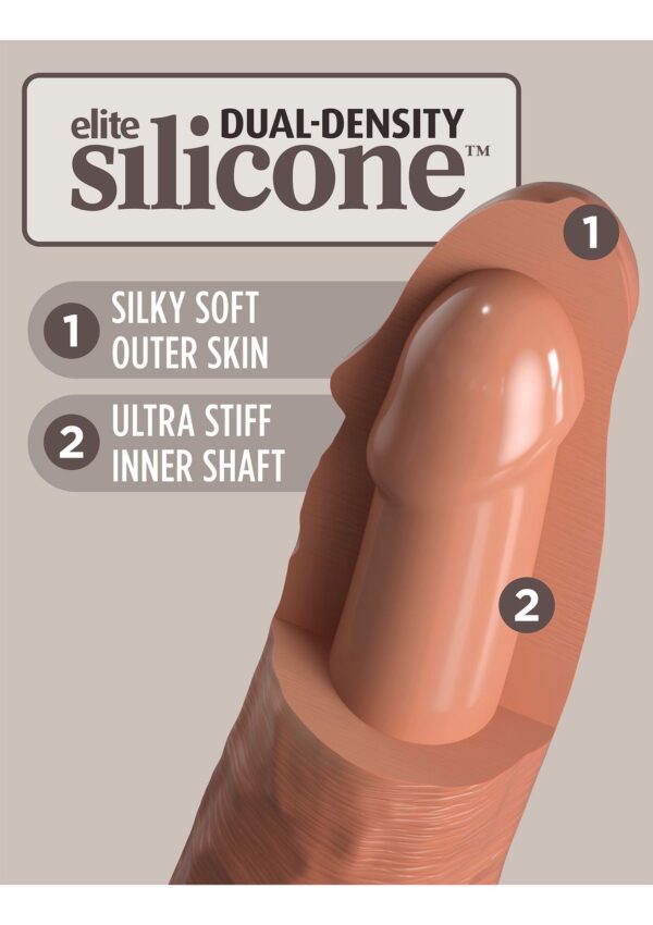 6 Inch 2Density Silicone Cock Caramel skin tone - obrazek 7