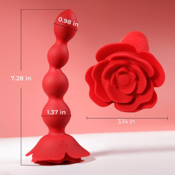 Rose rotating anal beads - obrazek 7