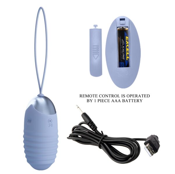 PRETTY LOVE   JESSICA Dream chaser 3, Blue, Wireless remote control 12 vibration functions - obrazek 6