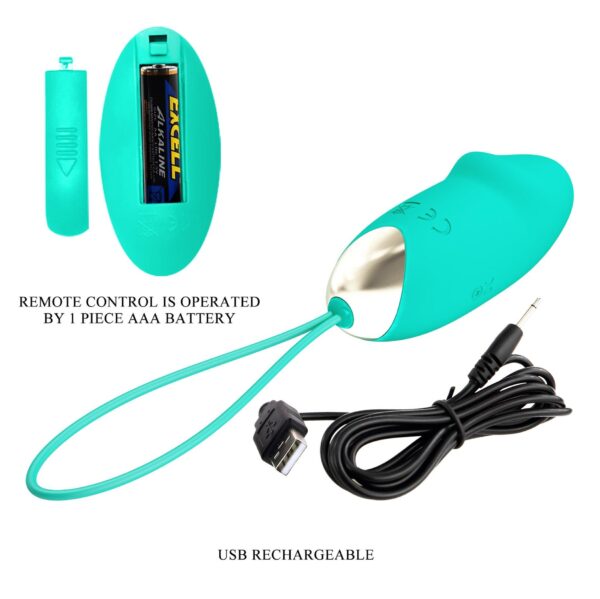 PRETTY LOVE   JULIA Dream chaser 2, Green, Wireless remote control 12 vibration functions - obrazek 6