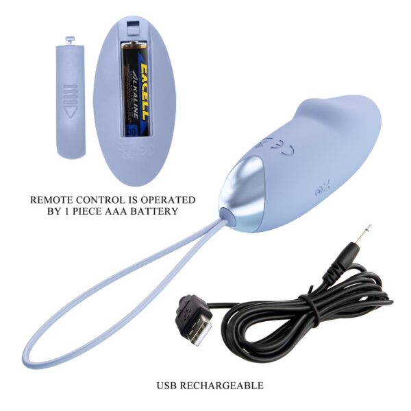 PRETTY LOVE   JULIA Dream chaser 2, Blue, Wireless remote control 12 vibration functions - obrazek 6