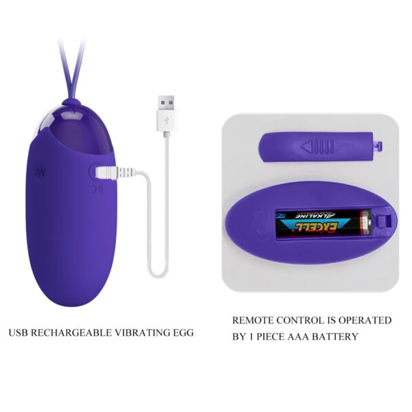 PRETTY LOVE   Berger   Youth,  Wireless remote control 12 vibration functions - obrazek 7