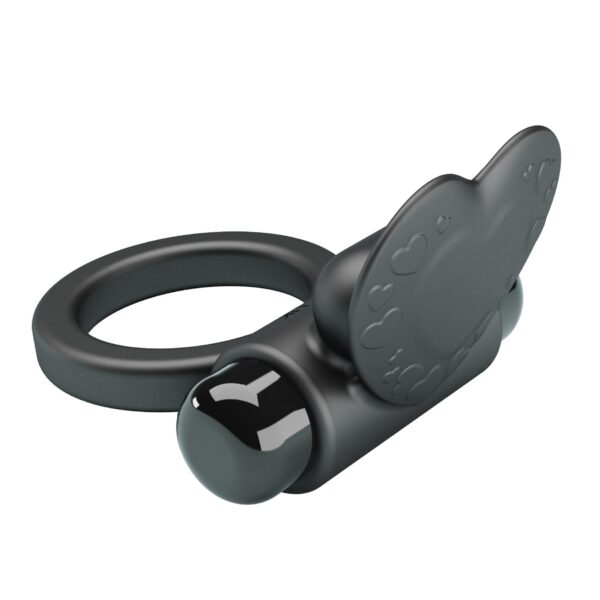 PRETTY LOVE   VIBRANT PENIS RING DEBONAIRE Black, 10 vibration functions - obrazek 7