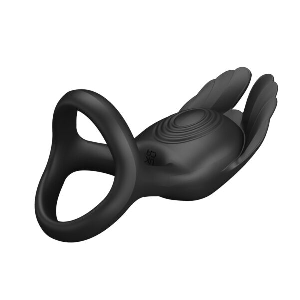 PRETTY LOVE   VIBRANT PENIS RING SILAS Black, 7 vibration functions - obrazek 7