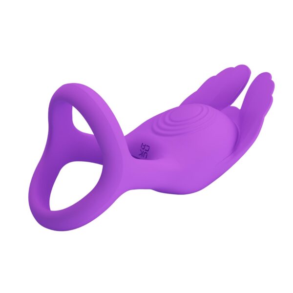 PRETTY LOVE   VIBRANT PENIS RING SILAS Black, 7 vibration functions - obrazek 7