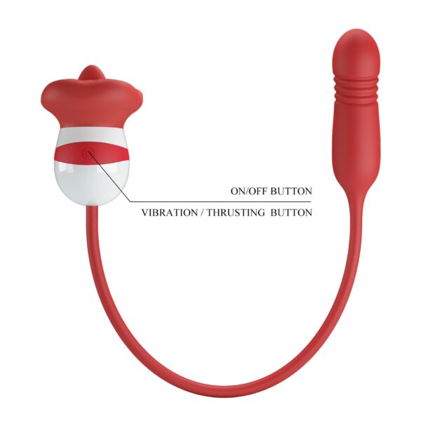 PRETTY LOVE   Ashlynn, 5 vibration functions 5 thrusting settings 5 licking settings - obrazek 4