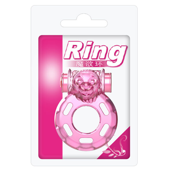 BAILE   Vibrating Cock Ring Bear Pink - obrazek 7