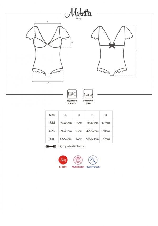 Bielizna Moketta body fioletowe L/XL - obrazek 7