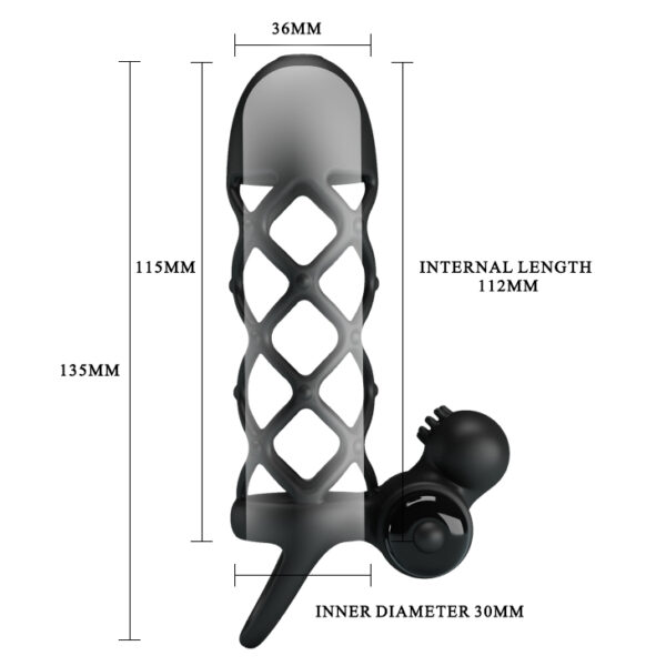 PRETTY LOVE  PENIS SLEEVE I, 10 vibration functions - obrazek 6