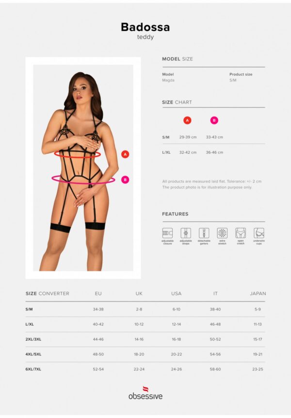 Bielizna Badossa body otwarte  S/M - obrazek 7