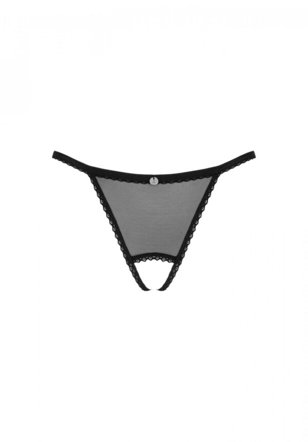 Celia Noir crotchless thong   XS/S - obrazek 7