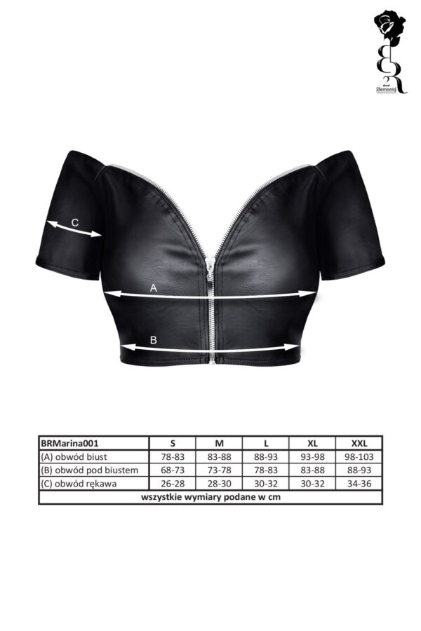 Bielizna   BRMARINA001 top czarny rozmiar M - obrazek 8