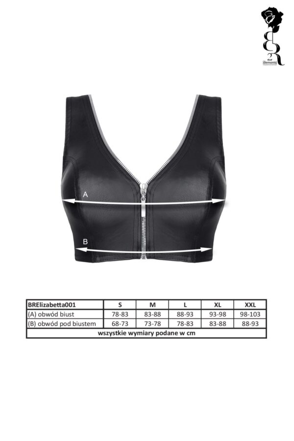 Bielizna   BRELISABETTA001 top czarny rozmiar XXL - obrazek 8