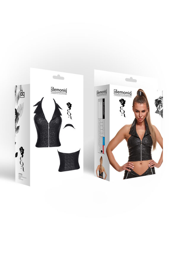 Bielizna   BRLUDMILA001 top czarny rozmiar XXL - obrazek 8