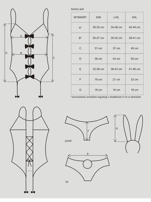 Bielizna Bunny suit kostium L/XL - obrazek 8