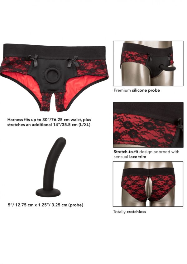 Scandal Crotchless Set L/XL Black - obrazek 8