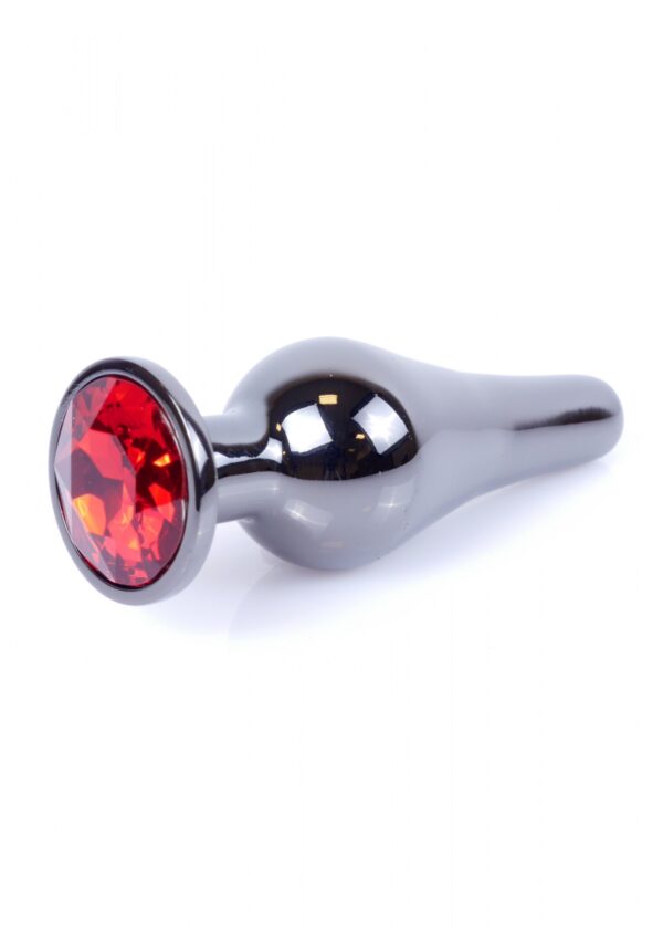 Plug Jewellery Dark Silver BUTT PLUG  Red - obrazek 8