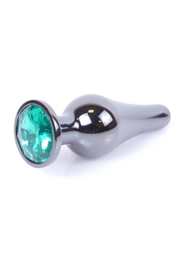 Plug Jewellery Dark Silver BUTT PLUG  Green - obrazek 8