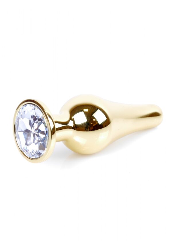Plug Jewellery Gold BUTT PLUG  Clear - obrazek 8