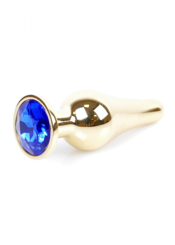 Plug Jewellery Gold BUTT PLUG  Dark Blue - obrazek 8