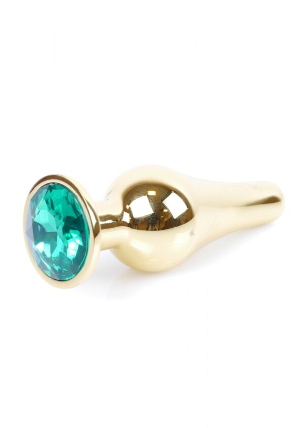 Plug Jewellery Gold BUTT PLUG  Green - obrazek 8