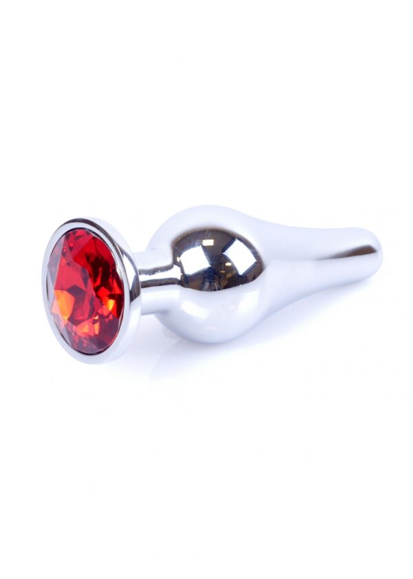 Plug Jewellery Silver BUTT PLUG  Red - obrazek 8