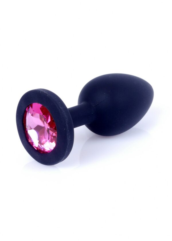 Plug Jewellery Black Silicon PLUG Small  Pink Diamond - obrazek 8